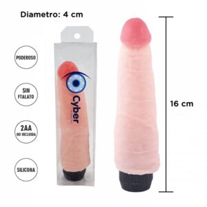 Vibrador  cyber simil piel.