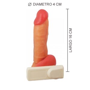 Vibrador con ventosa y control.