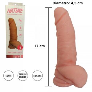 Consolador con testículos