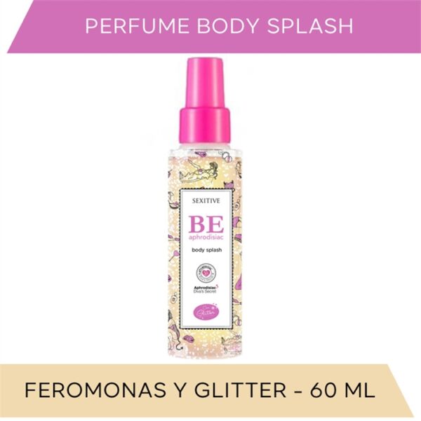 Body splash con feromonas y Glitter "BE"
