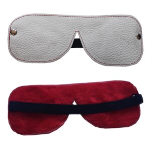 Antifaz ciego en eco cuero con peluche interior.