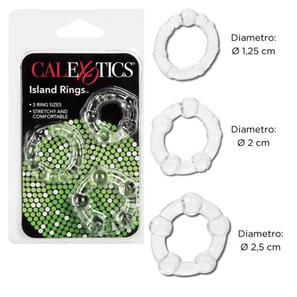 Kit de 3 anillos transparentes