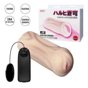 Vagina de suave textura con vibración regulable.