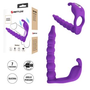 Blackney: anillo y dildo doble penetración.