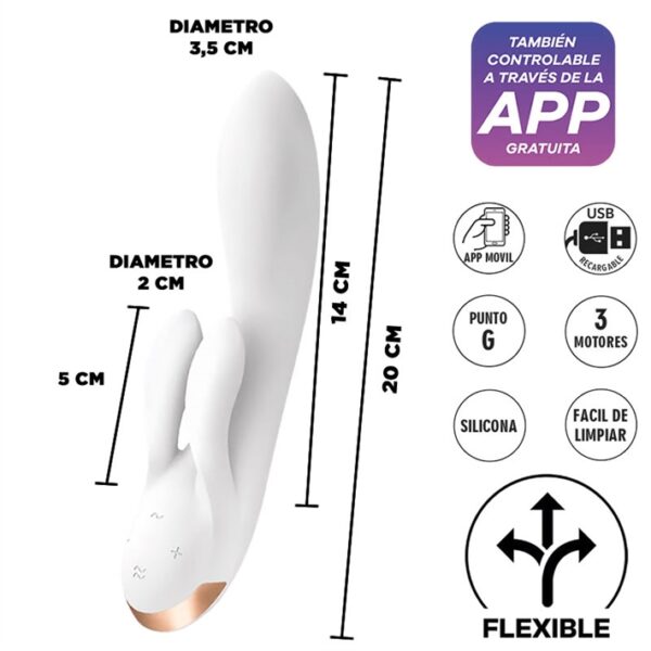 Double Flex vibrador Satisfyer con control por APP