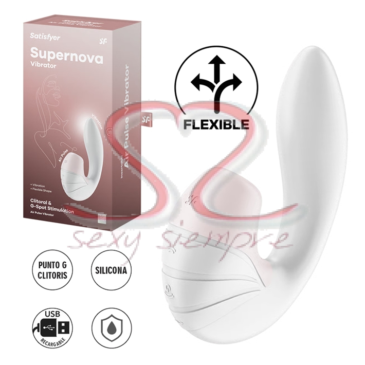 Supernova, vibración y succión. Clitorial y G-Spot Stimulation. Air Pulse