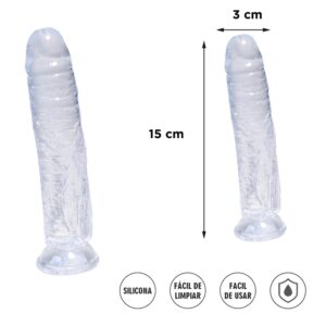 ZANIAH : Dildo  Transparente Plus Tamaño S 15,5 cm