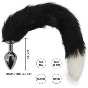 Cola de simil zorro con plug en metal